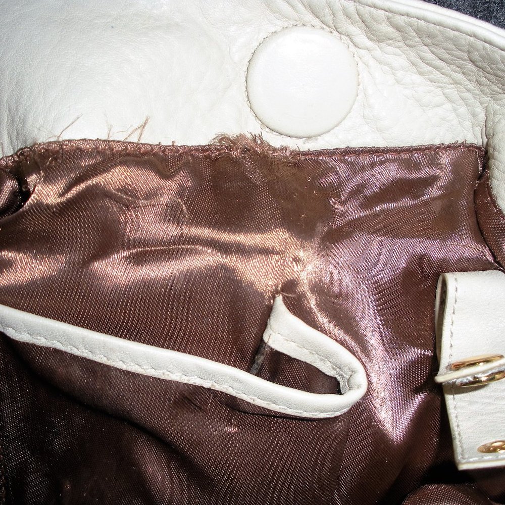 PRICE DROP! Steven Madden leather Ombre satchel- shoulder bag Sand/crème - brown - Picture 8 of 11